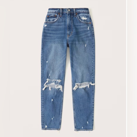 Abercrombie and fitch the mom high rise jeans. - Picture 1 of 4